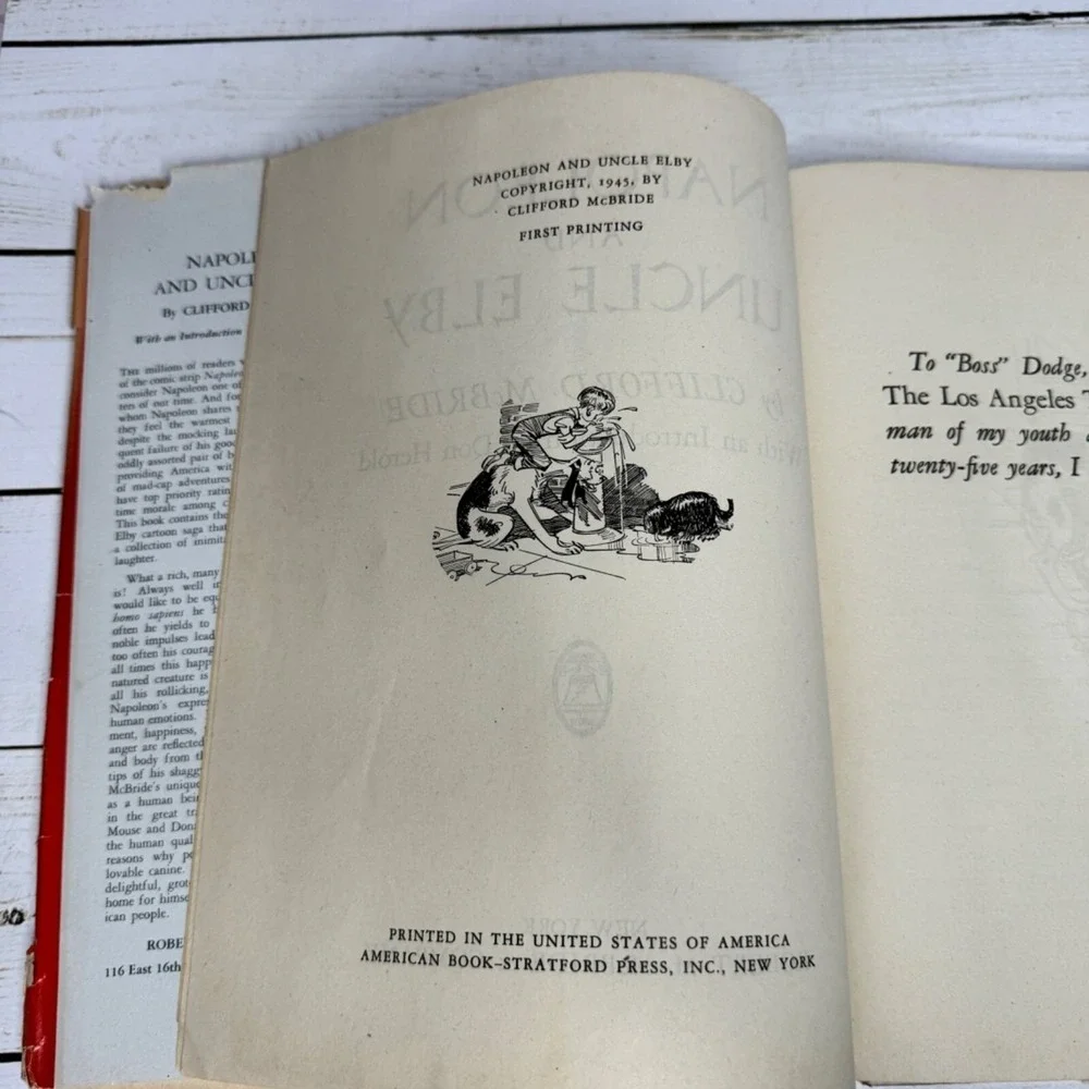 Napoleon & Uncle Elby HC 1945 1st Printing‎ Clifford McBride Damaged Dust Jacket